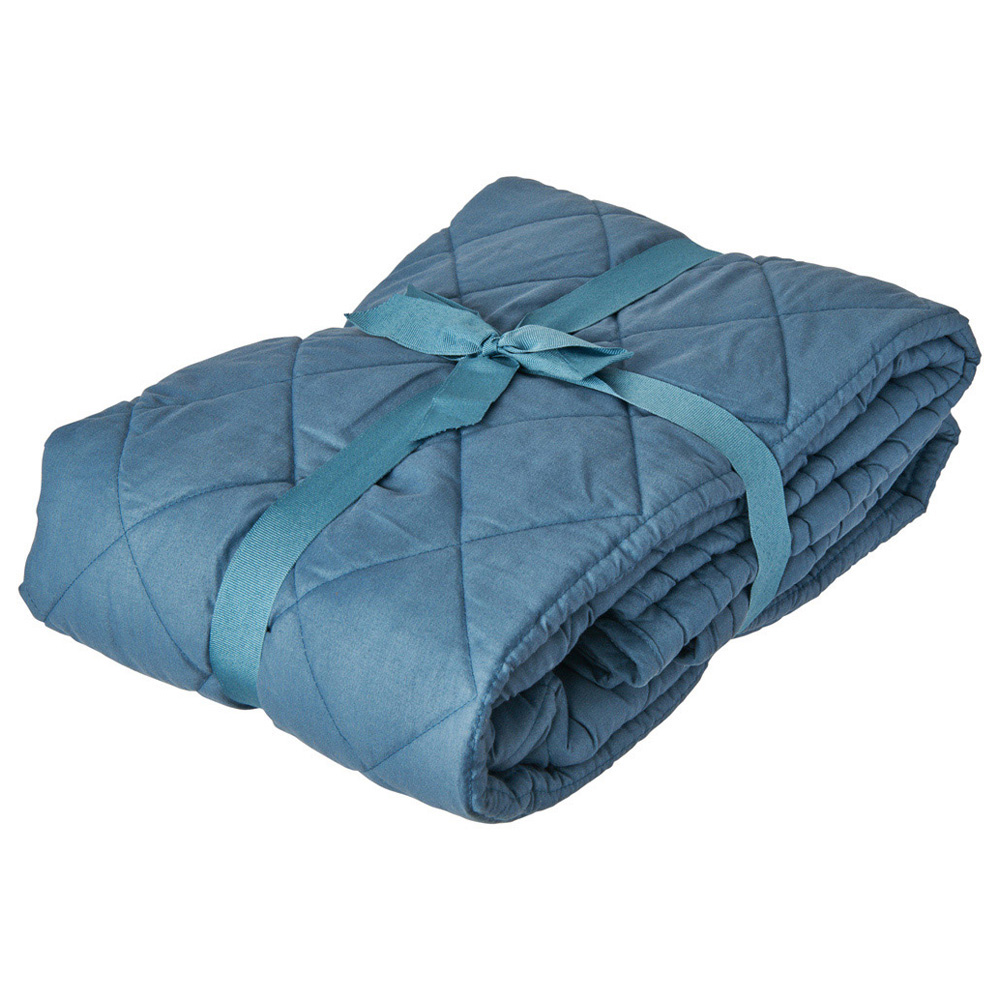 Wilko Matalasse Blue Throw 130 x 150cm Image 1