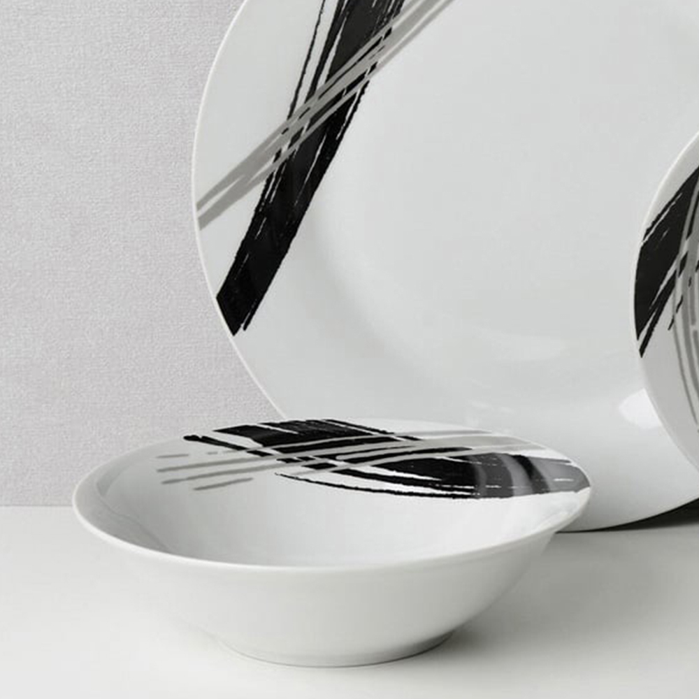 Stria White 12 Piece Dinner Set Image 6