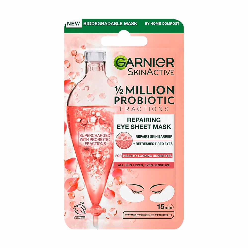 Garnier SkinActive Probiotic Repairing Eye Sheet Mask Image 1