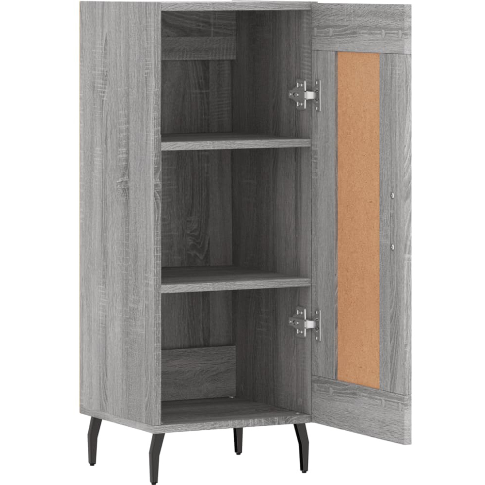 vidaXL Single Door Grey Sonoma Wooden Sideboard Image 5