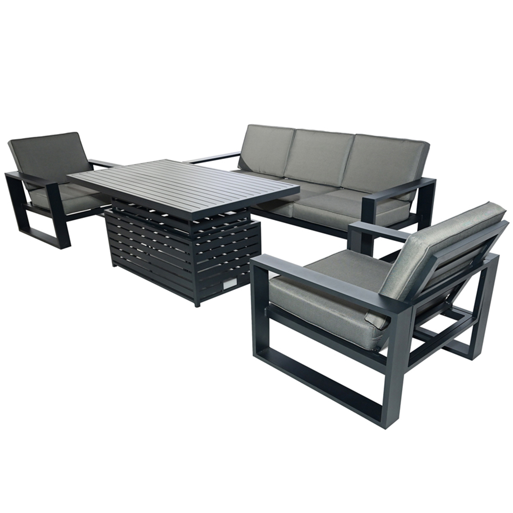 Furniture One 5 Seater Aluminium Garden Dining Set Image 2