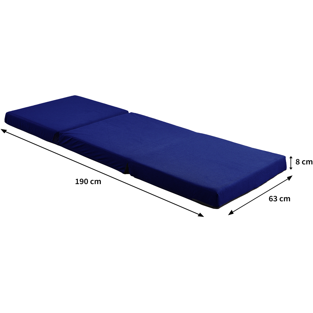 Visco Therapy Single Blue Folding Futon Z Bed Mattress Image 5