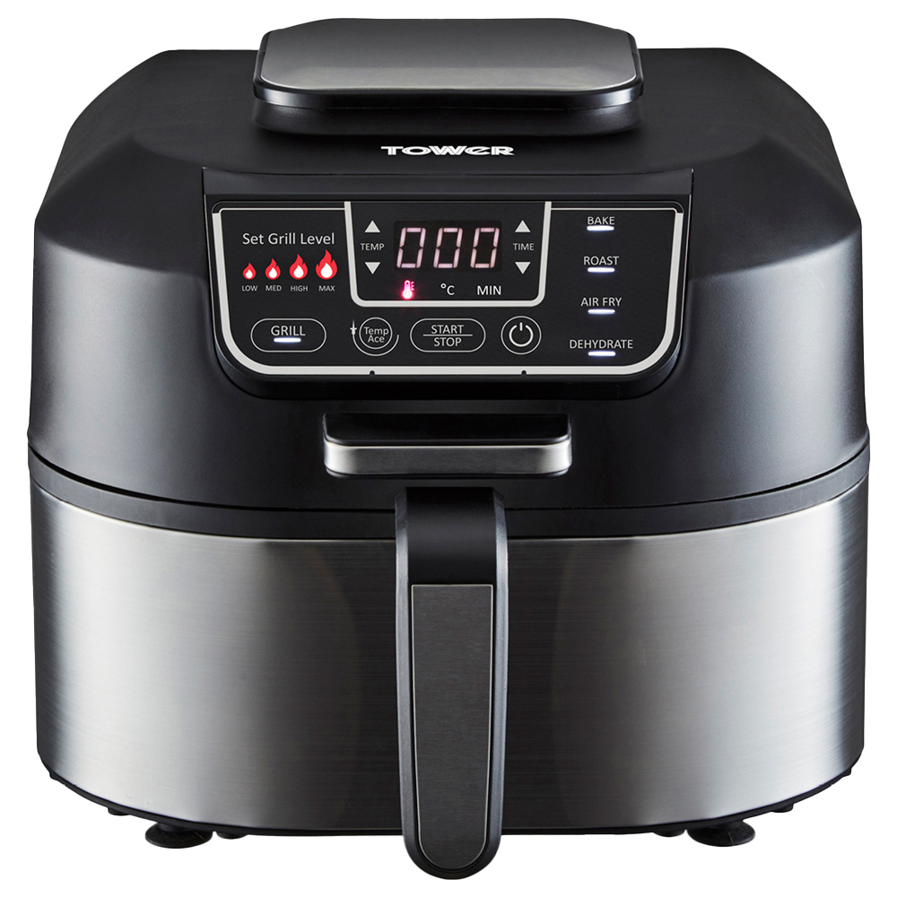 Tower T17086 Black 5.6L 5-in-1 Air Fryer & Smokeless Grill 1760W Image 1