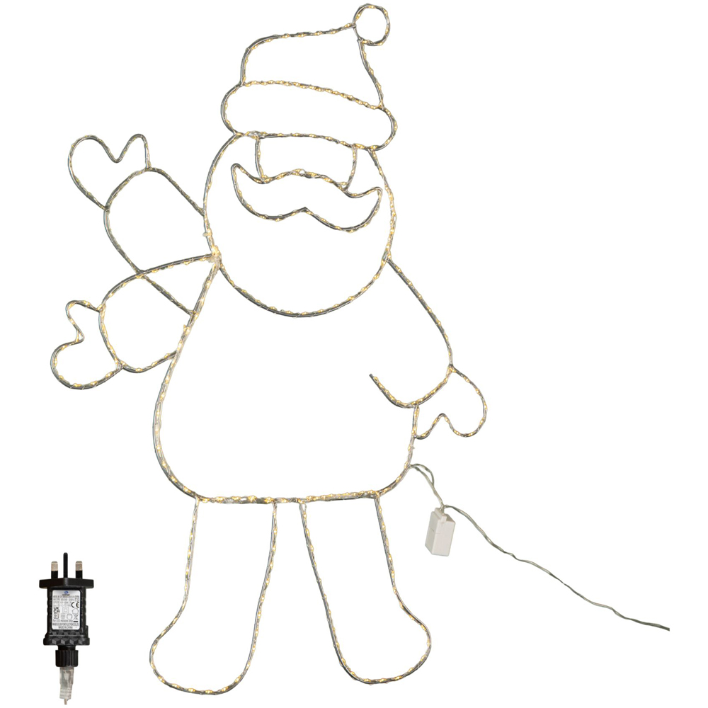 Samuel Alexander 320 Warm White LED Light-Up Waving Santa Christmas Silhouette 79 x 54cm Image 2
