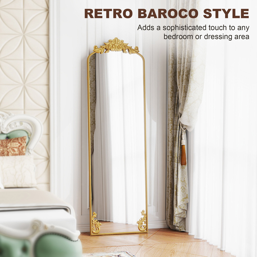 Portland Gold Full Length Mirror with Metal Frame 50 x 160cm Image 6