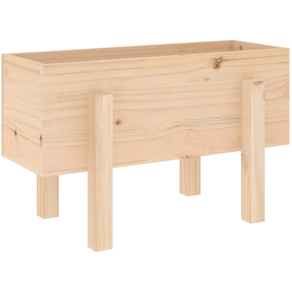 vidaXL Brown Solid Pine Wood Garden Planter 38 x 62 x 30cm Image 1