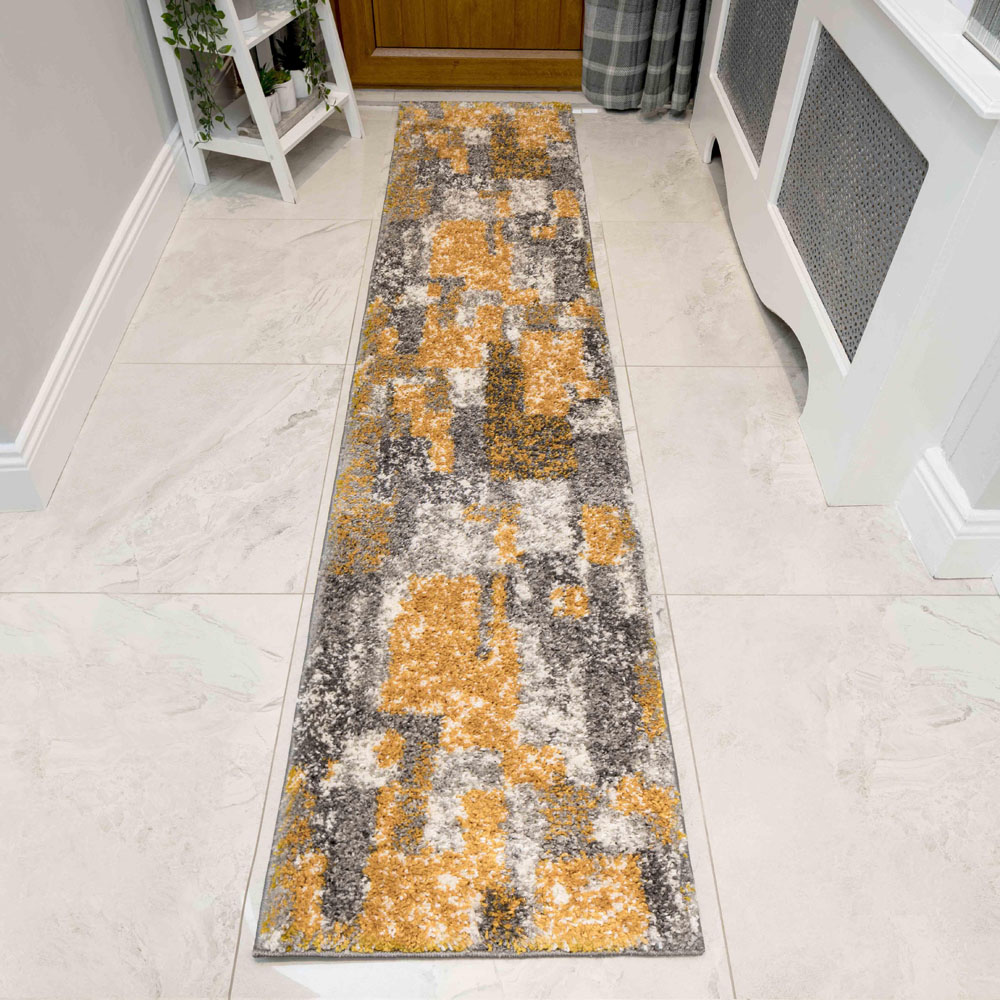 Kukoon Alder Ochre Shaggy Rug 60 x 240cm Image 1