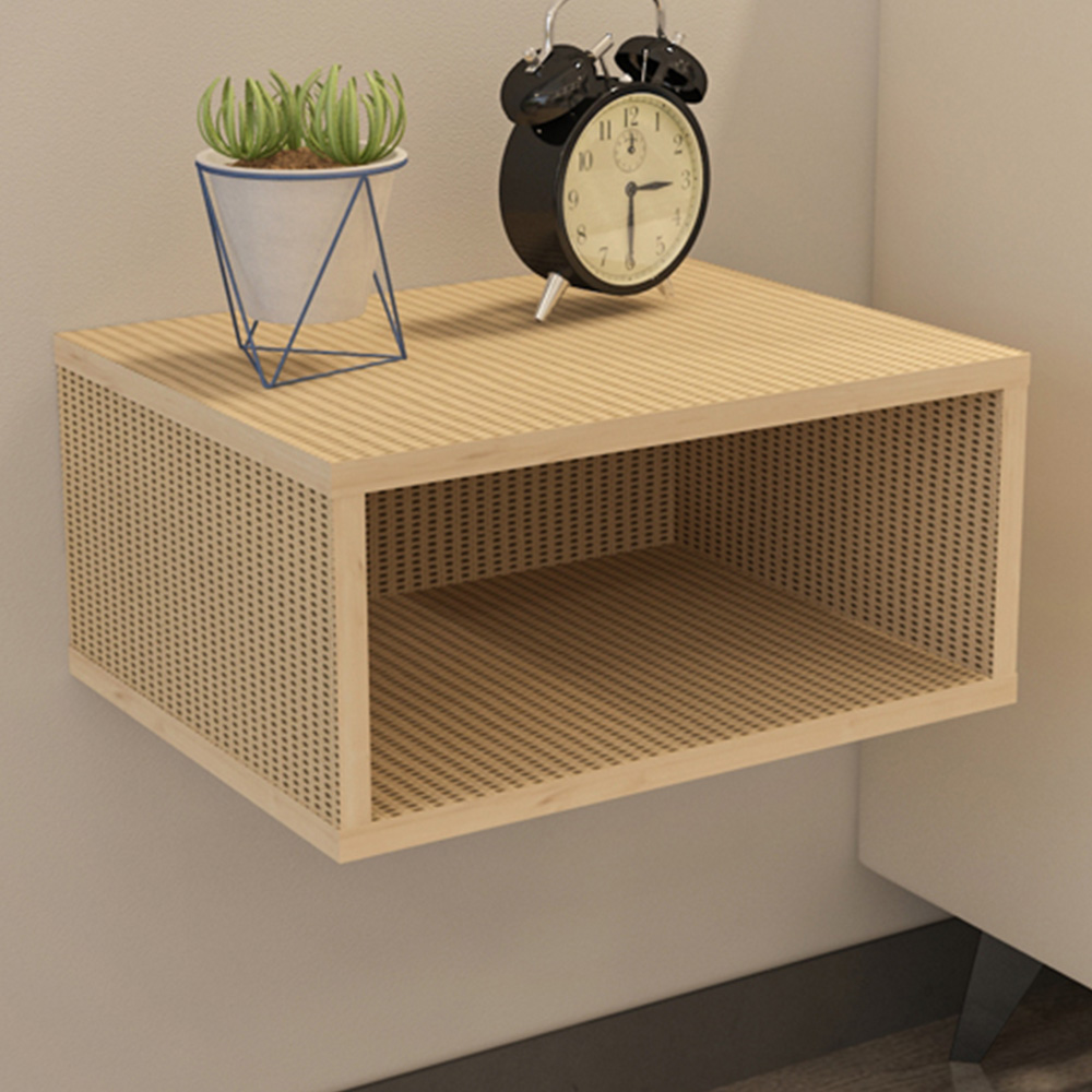 Decorotika Dora Single Shelf Hazeran Floating Bedside Table Image 1