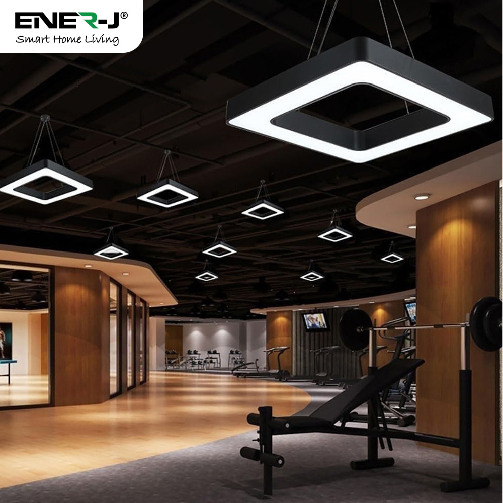 ENER-J 40W Hollow Square Pendant Light Image 5