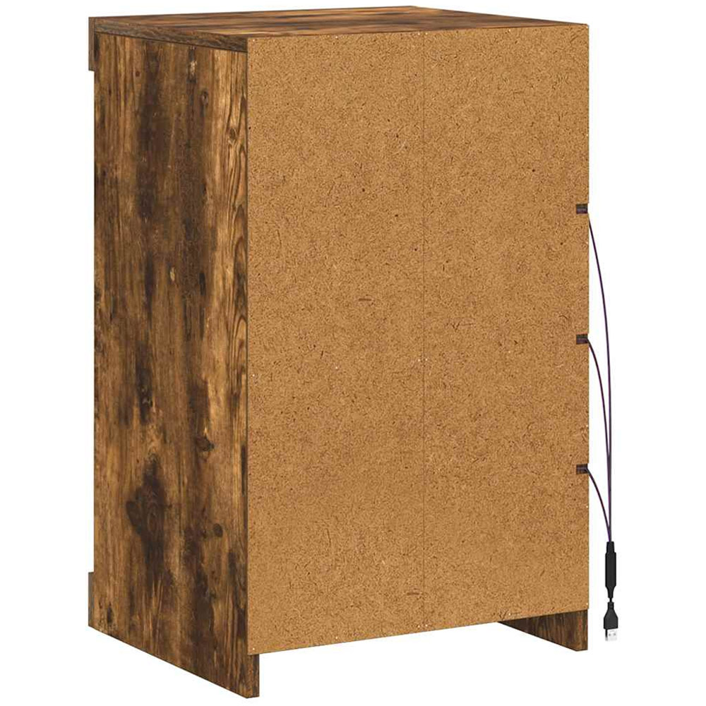 vidaXL 4 Shelf Smoked Oak Sideboard with RGB LED Lights Image 8
