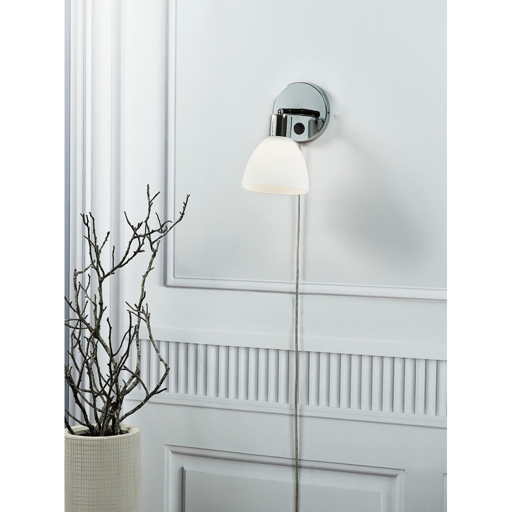 Nordlux Ray E14 Chrome Wall Light Image 2