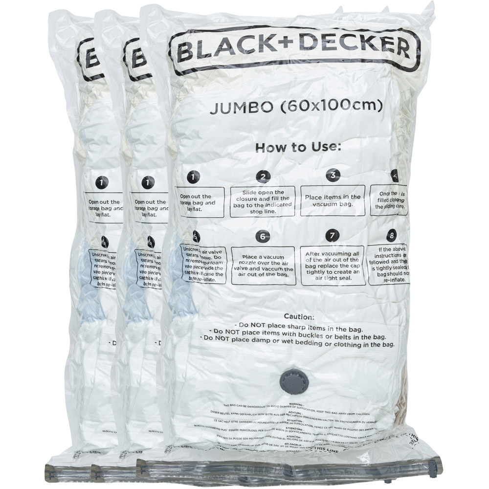 BLACK+DECKER Extra Large Vacuum Storage Bag 3 Pack Image 1