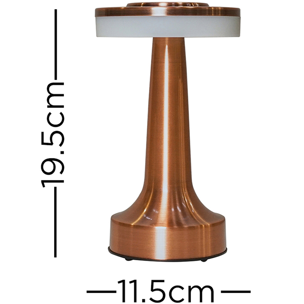ValueLights Talence 2 Pack Copper LED Table Lamp Image 6