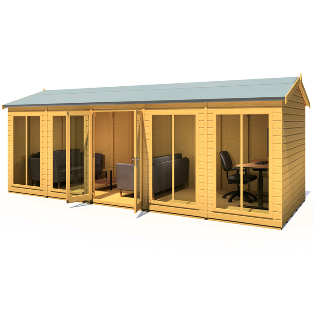 Shire Mayfield 20 x 8ft Double Door Traditional Summerhouse Image 2