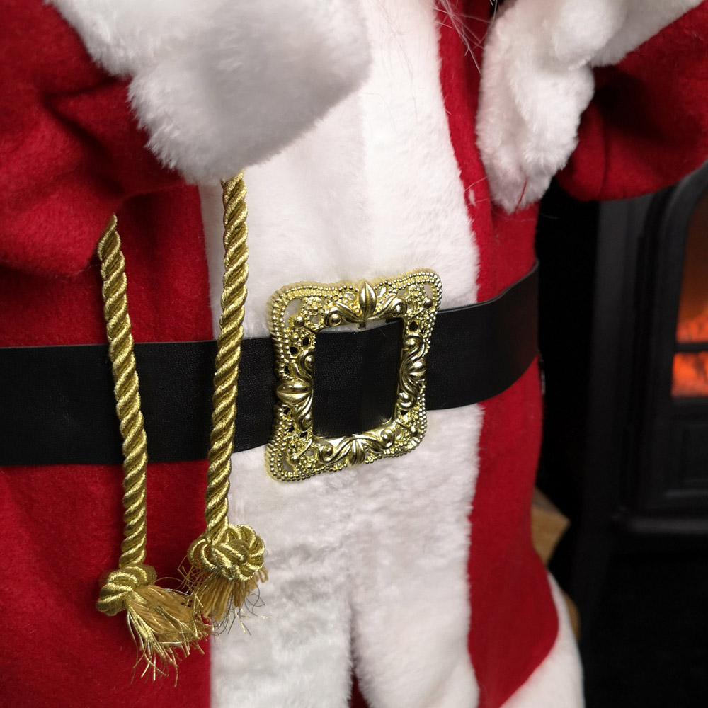 Samuel Alexander Red Standing Santa Claus Christmas Decoration with Present and Green Sack 80cm Image 6