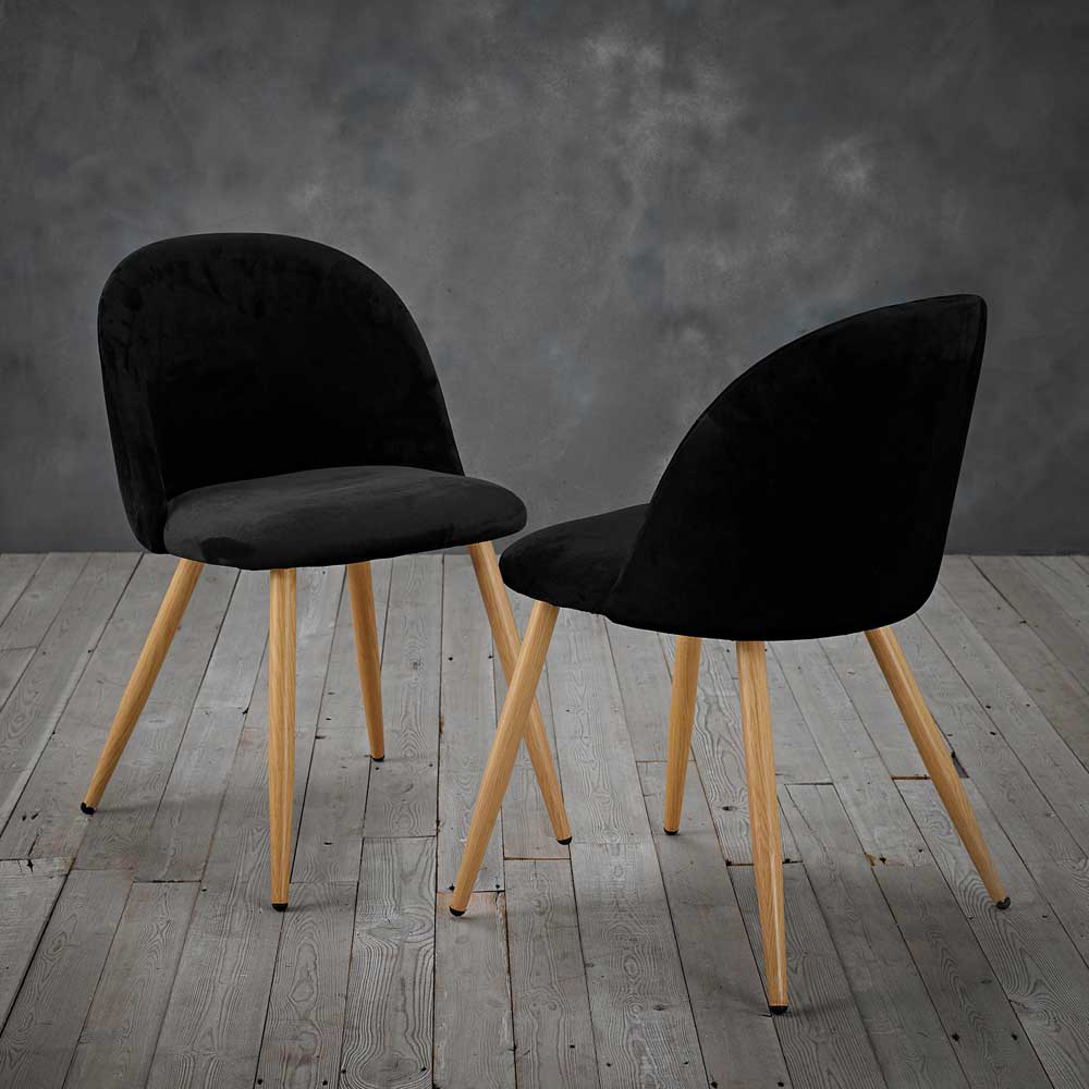 Venice Set of 2 Black Dining Chair Image 4