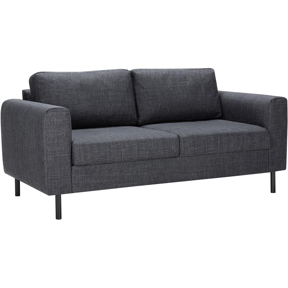 Florence Omaha 4 Seater Dark Grey Basel Fabric Sofa Set Image 2