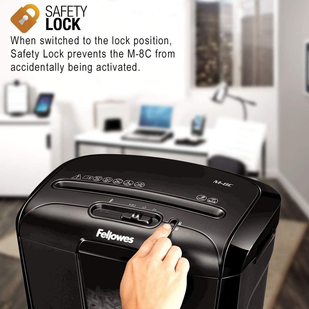 Fellowes Powershred M-8C Cross Cut Shredder with Safety Lock 15L Image 4