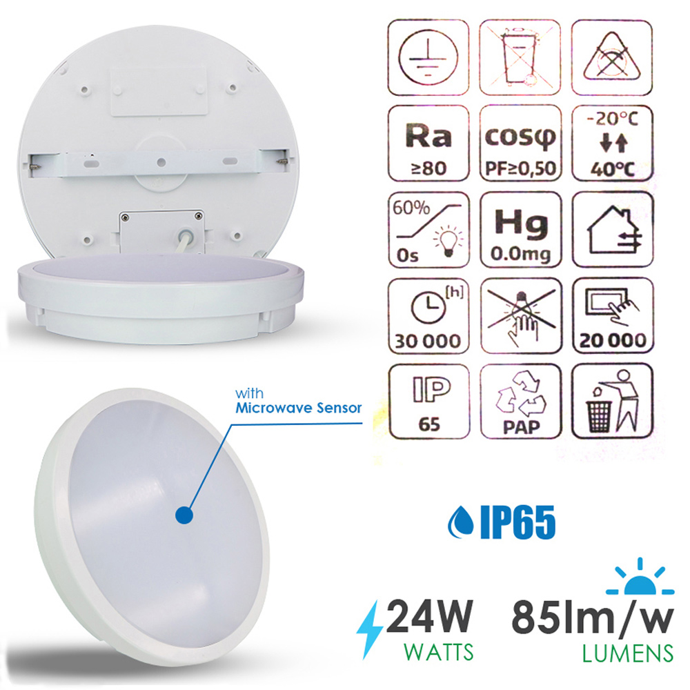 ENER-J 24W 4000k LED Emergency Ceiling Light Image 3