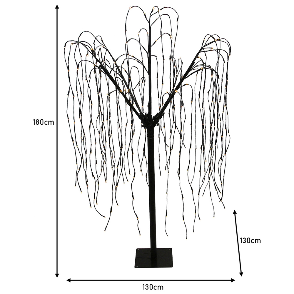 Monster Shop White Warm White LED Weeping Willow Tree 180cm Image 6