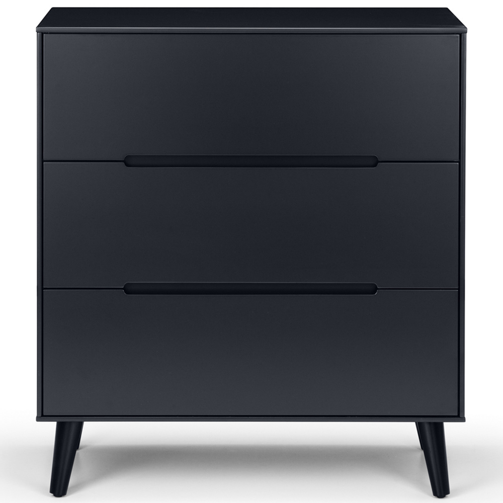 Julian Bowen Alicia 3 Drawer Matt Anthracite Chest of Drawers Image 3