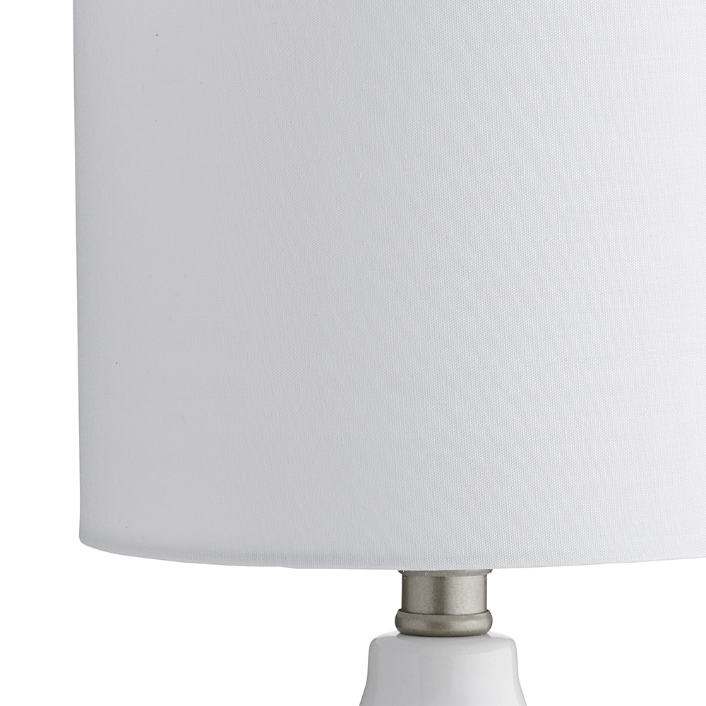 Wilko Cream Ceramic Table Lamp Image 2