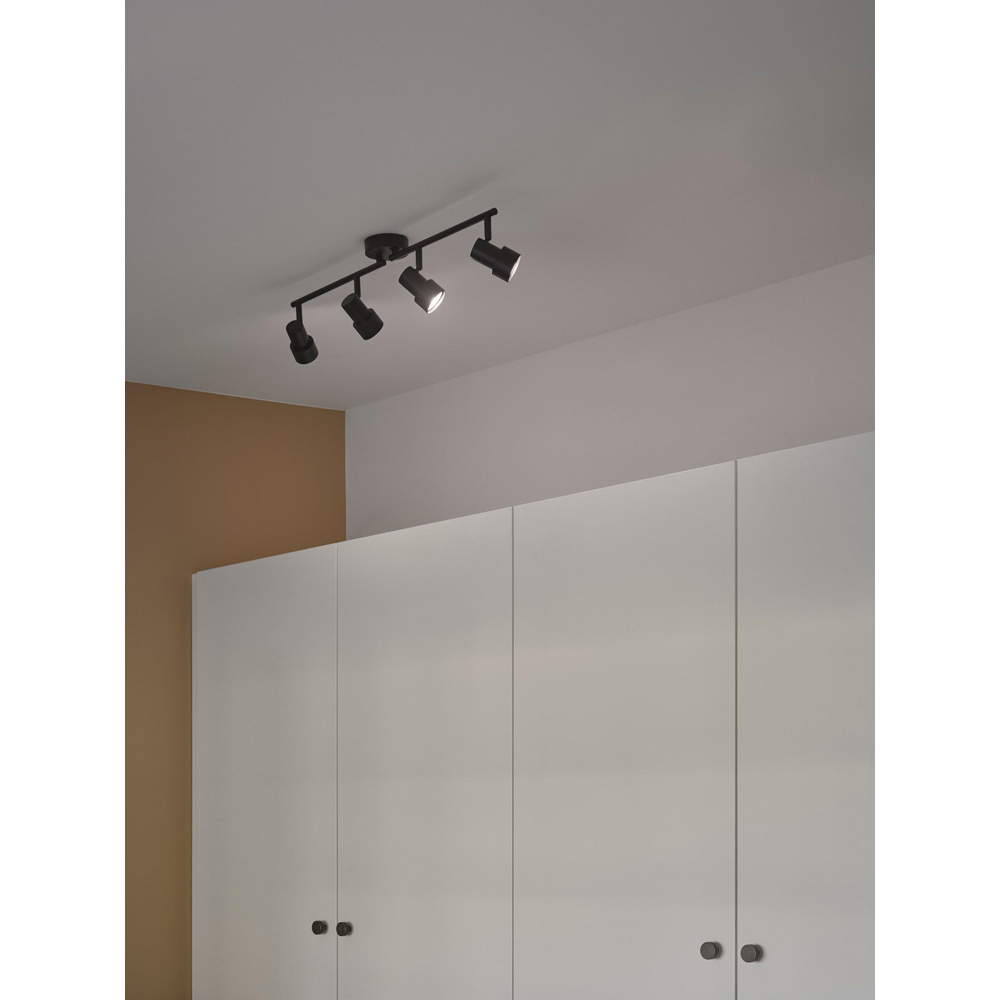 Nordlux Boston 4-Rail Black Ceiling Light Image 2