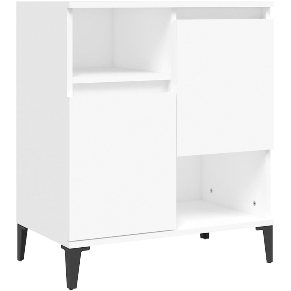 vidaXL 2 Door 2 Shelf White Sideboard Set of 3 Image 4