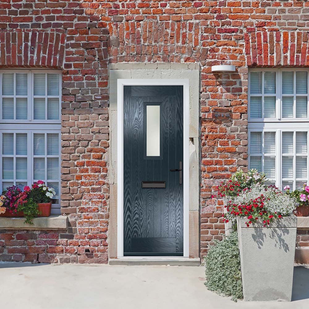 Crystal-Direct Sunningdale Anthracite Grey GRP Stipolytte Left Hand Open Front Door 2090 x 890mm Image 2