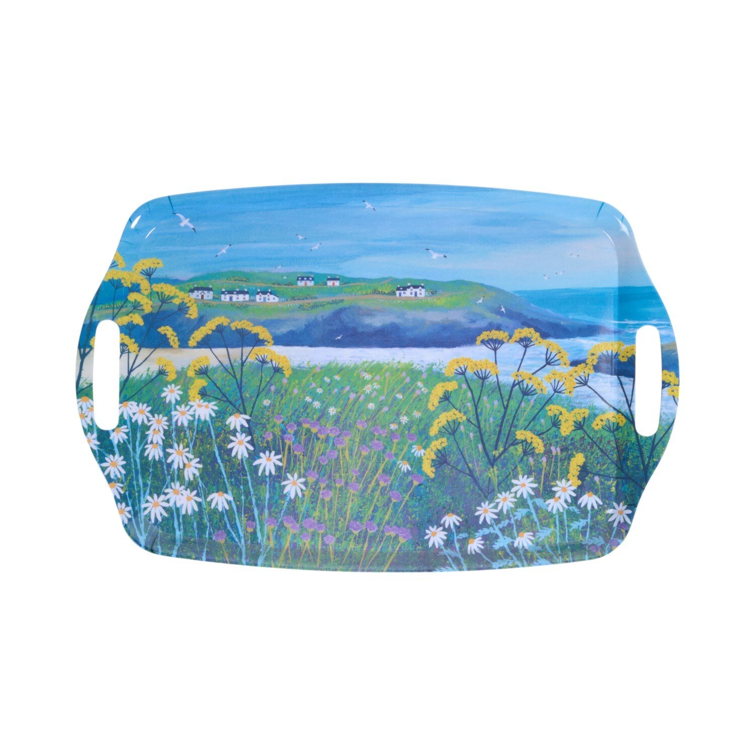 Headland Cottages Large Tray Blue Image 1