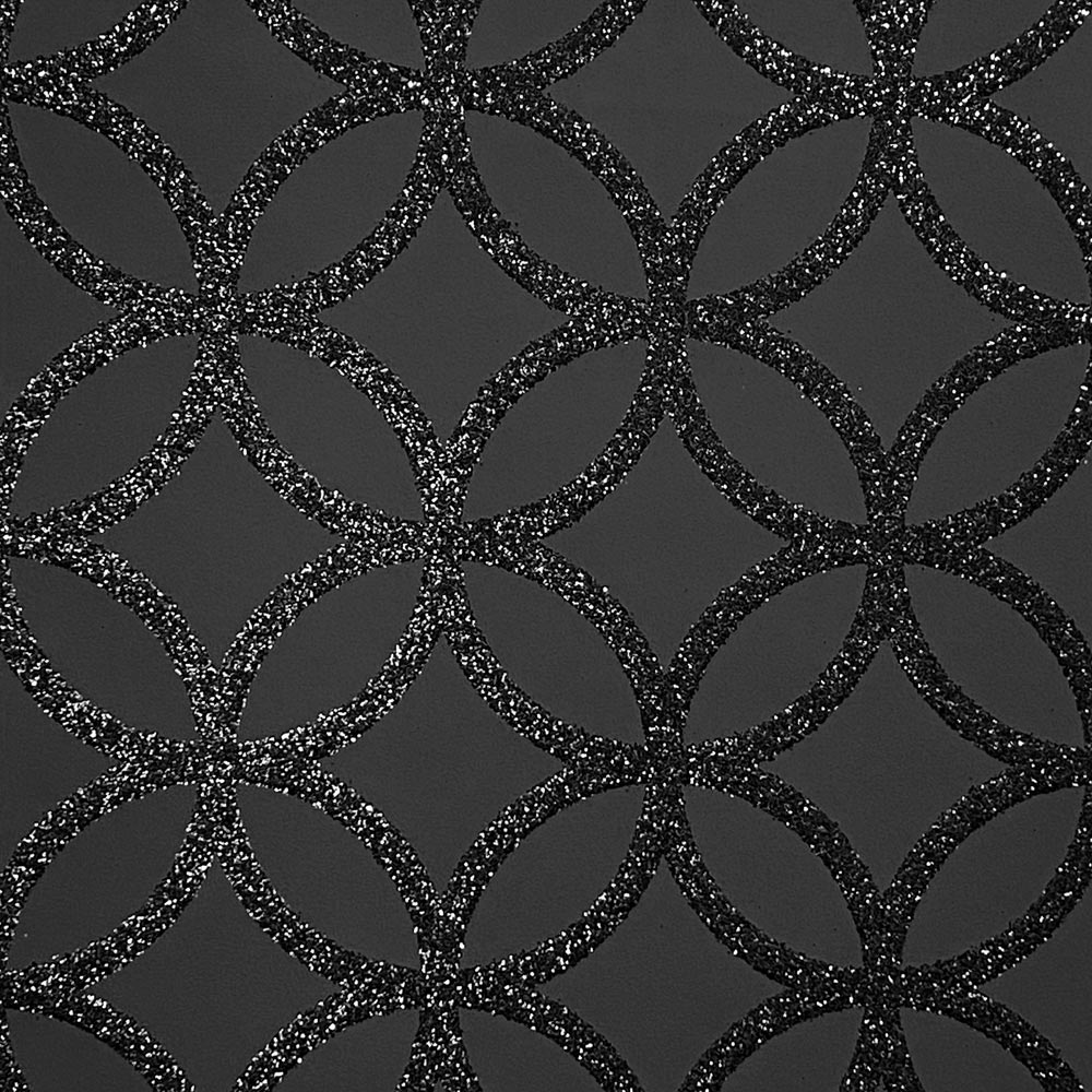Arthouse Sequin Geometric Black Wallpaper Image 1