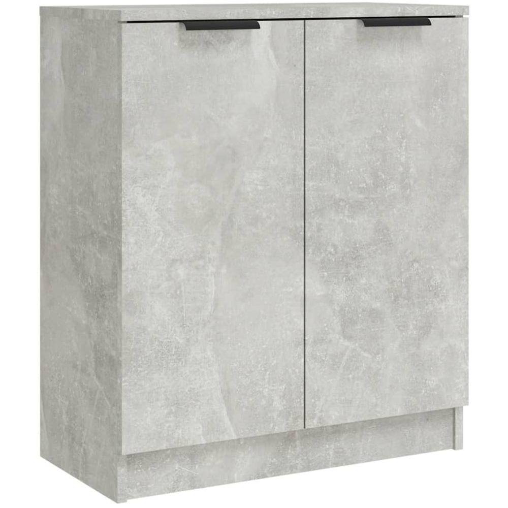 vidaXL 2 Door Concrete Grey Wooden Sideboard Image 2
