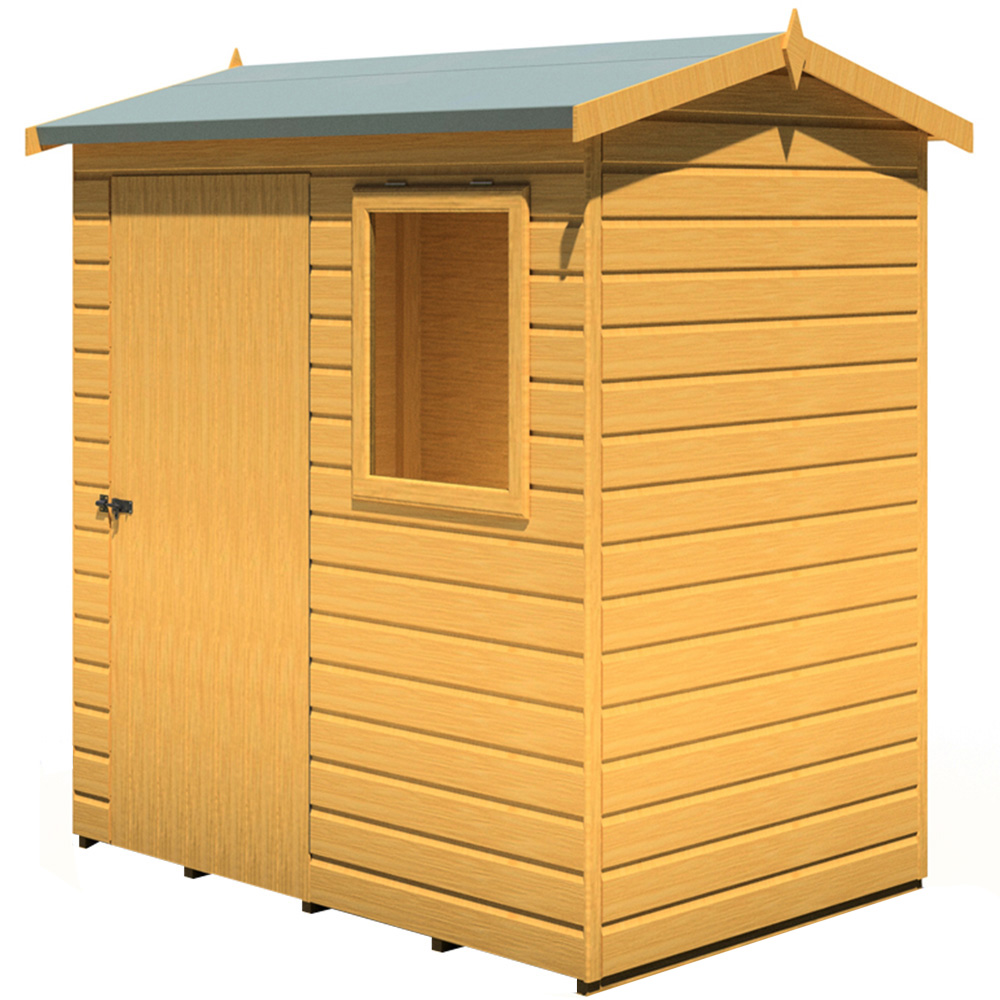 Shire Lewis 6 x 4ft Style D Reverse Apex Shed Image 1
