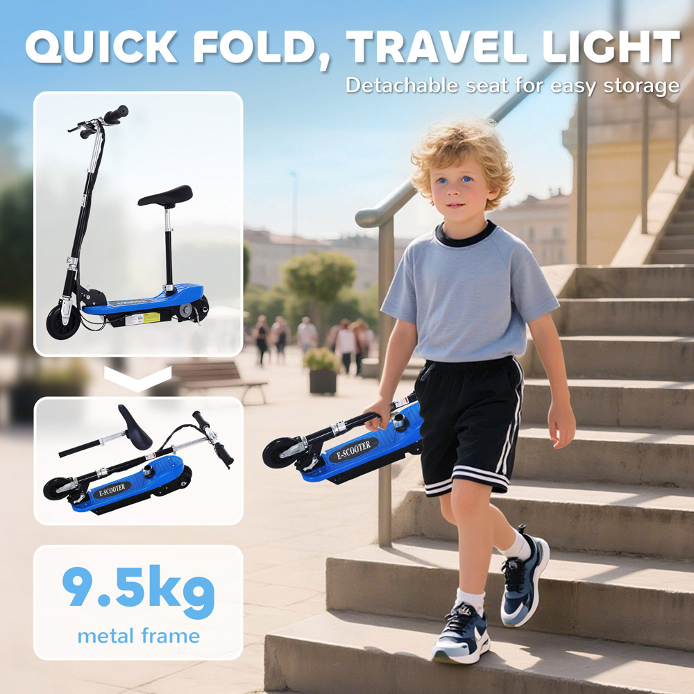 Tommy Toys Blue Foldable Powered Kick Scooter 120W Image 5