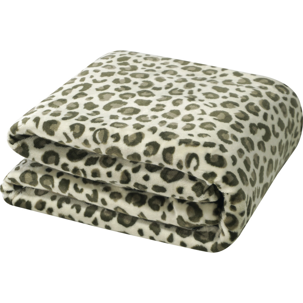 Leopard Print Electric Heated Throw Image 3