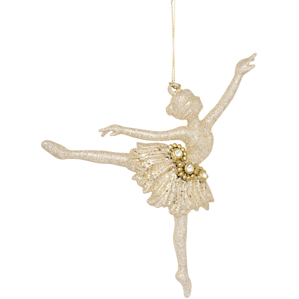 Ballerina Hanging Decoration Gold Image 1