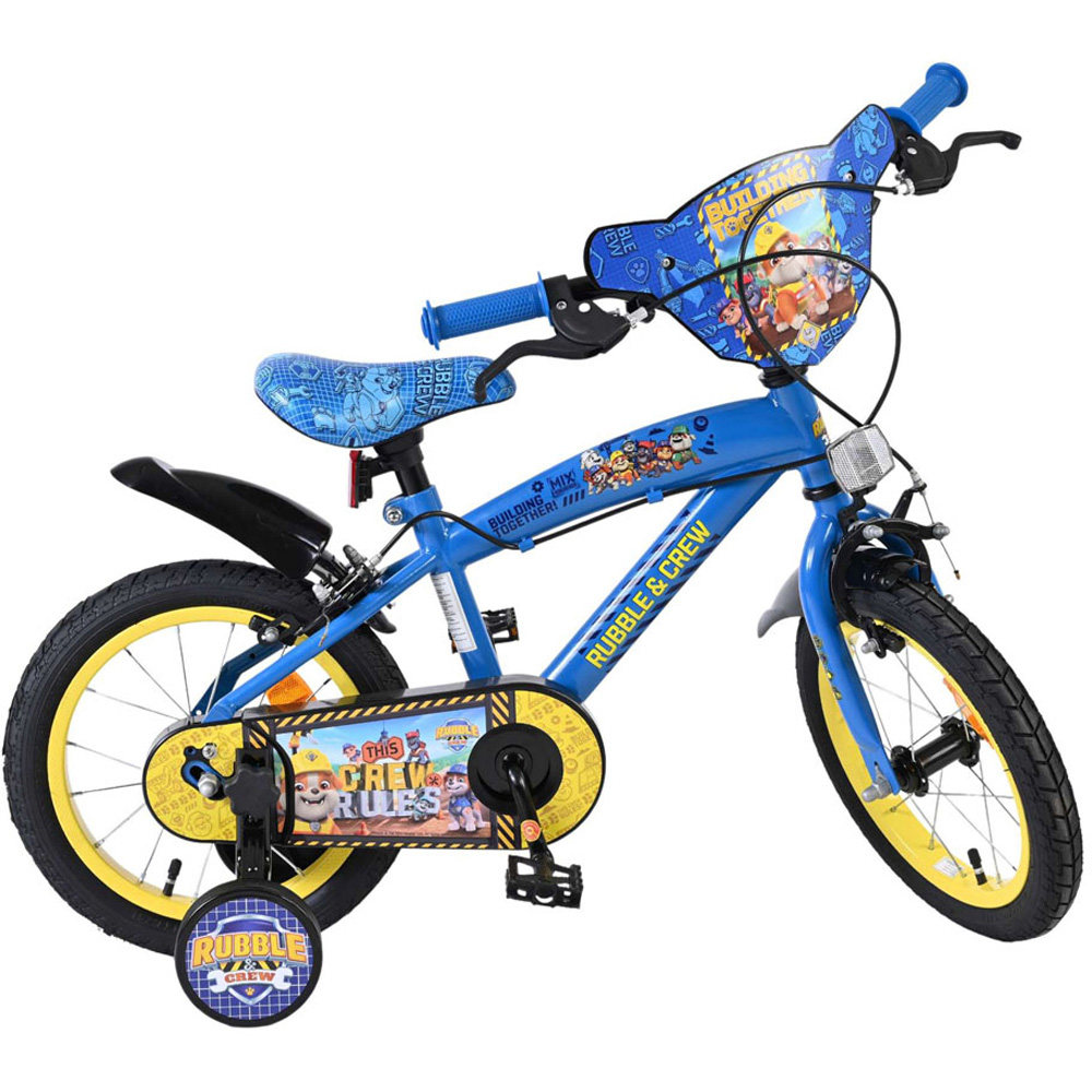 Volare Rubble and Crew Kids 14 inch Multicolour Bike with Stabilisers Image 4