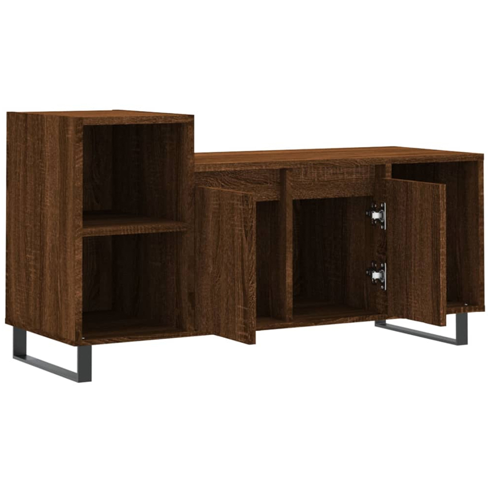 vidaXL 2 Door 3 Shelf Brown Oak TV Cabinet Image 6