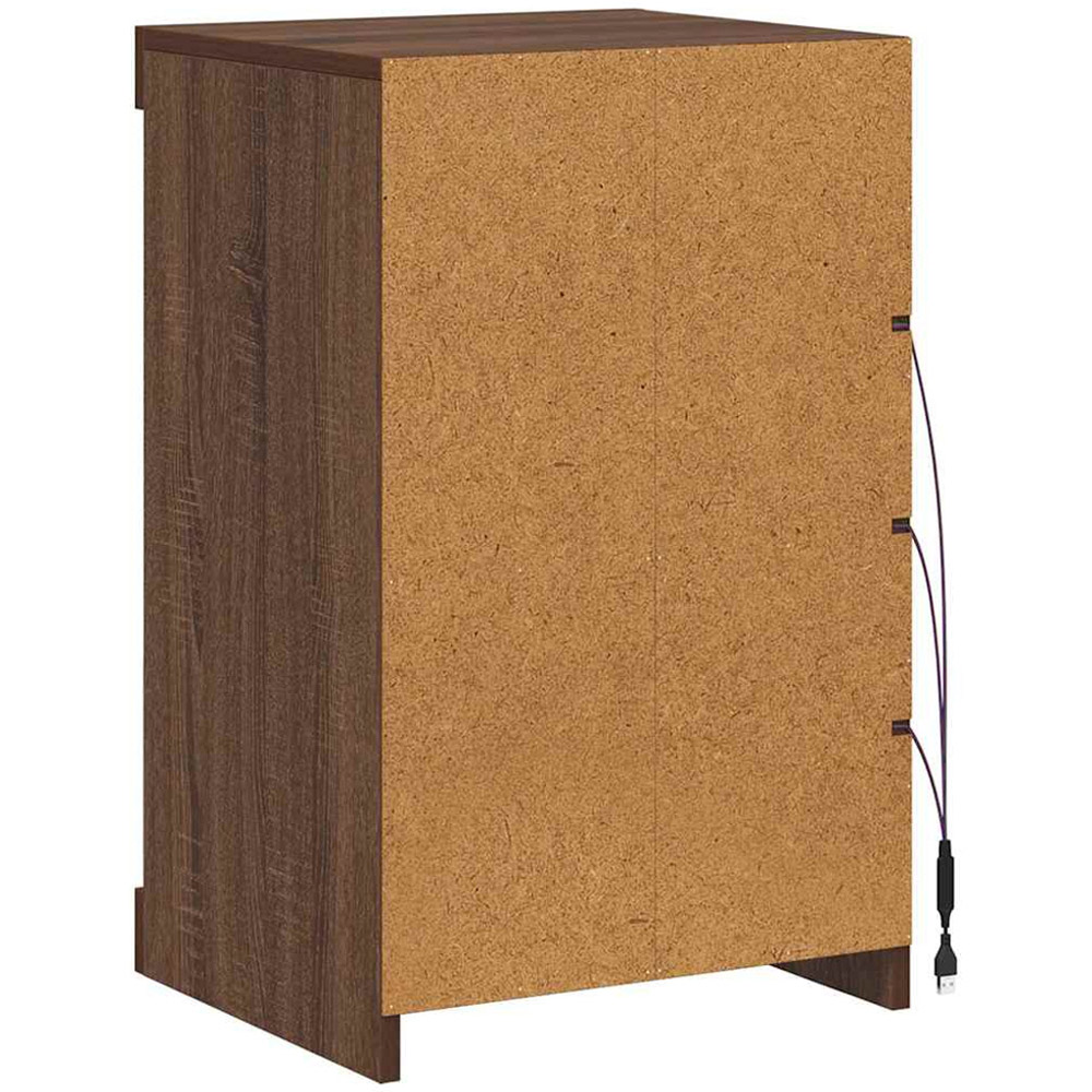 vidaXL 4 Shelf Brown Oak Sideboard with RGB LED Lights Image 8