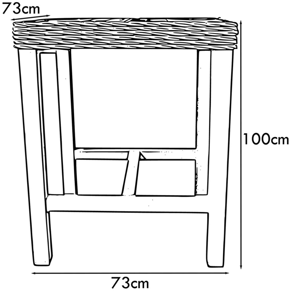 FWStyle Maya White Wash Handmade Bar Table Image 4