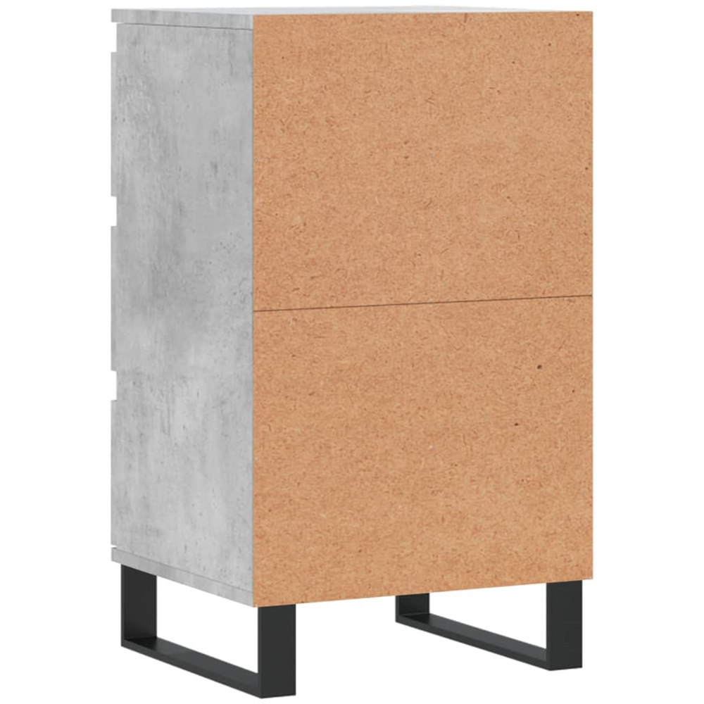 vidaXL 3 Drawer Concrete Grey Wooden Sideboard Image 8