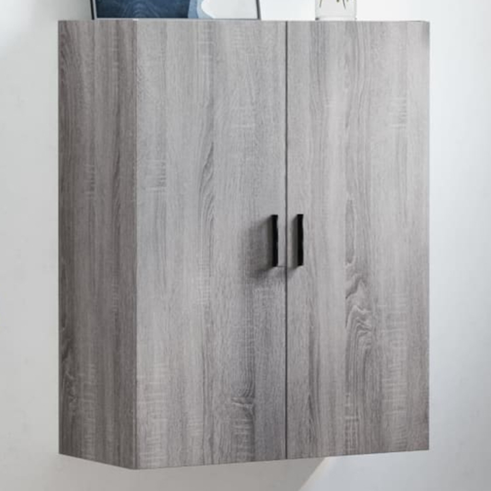 vidaXL 2 Door Grey Sonoma Wall Mounted Cabinet Image 1