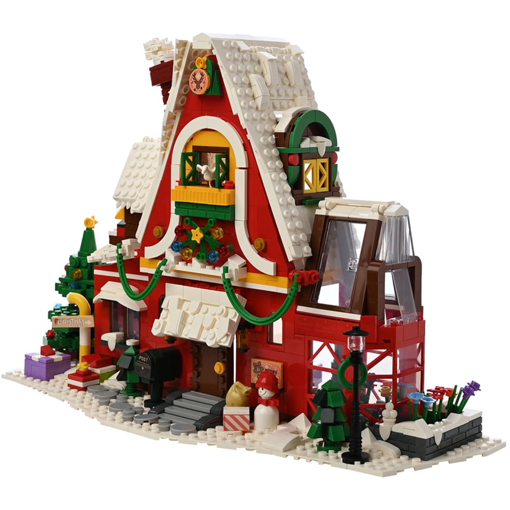 The Seasonal Gift Co. Toy Shop 1301 Piece Kids Christmas Chalet Brick Building Set Image 5