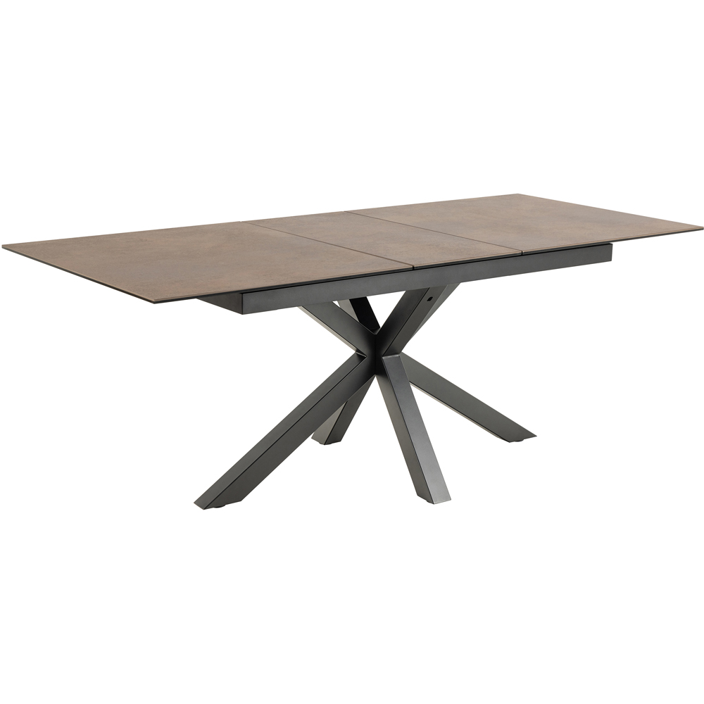 Florence Heaven Ceramic 8 Seater Extendable Dining Table Rusty Brown Image 4