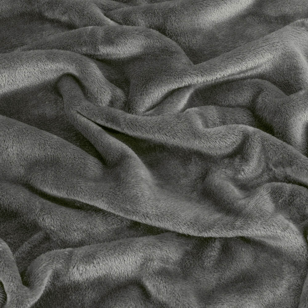 Furn Harrow Charcoal Fleece Throw 140 x 180cm Image 5
