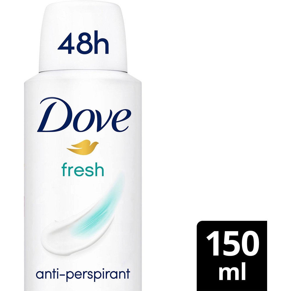 Dove Fresh Sweat Protection Women Anti-Perspirant Deo 150ml 6 Pack Image 4