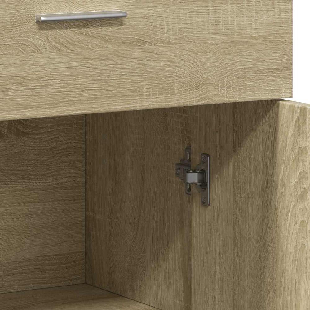 vidaXL 2 Door Single Drawer Sonoma Oak Sideboard Image 8