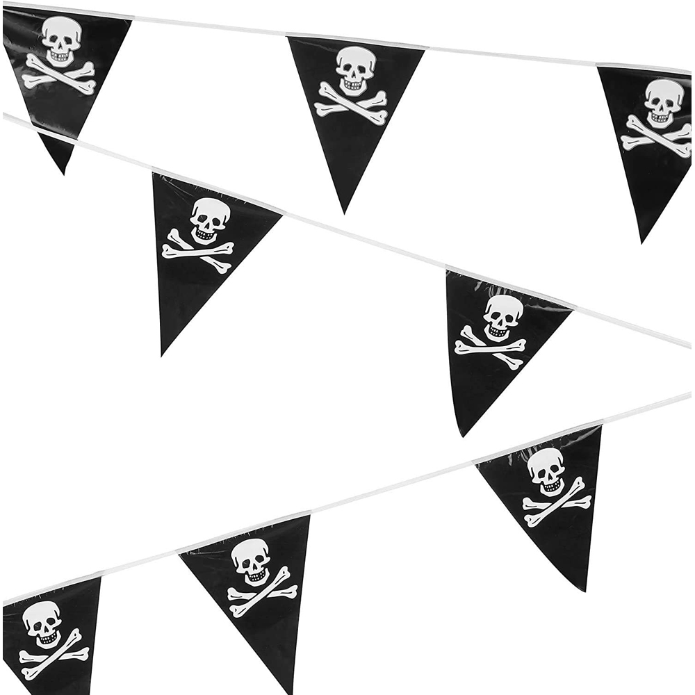 Shatchi Plastic Pirate Party Bunting Banner 600cm Image 4