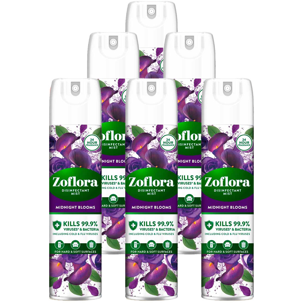 Zoflora Disinfectant Mist Midnight Blooms Case of 6 x 300ml Image 1
