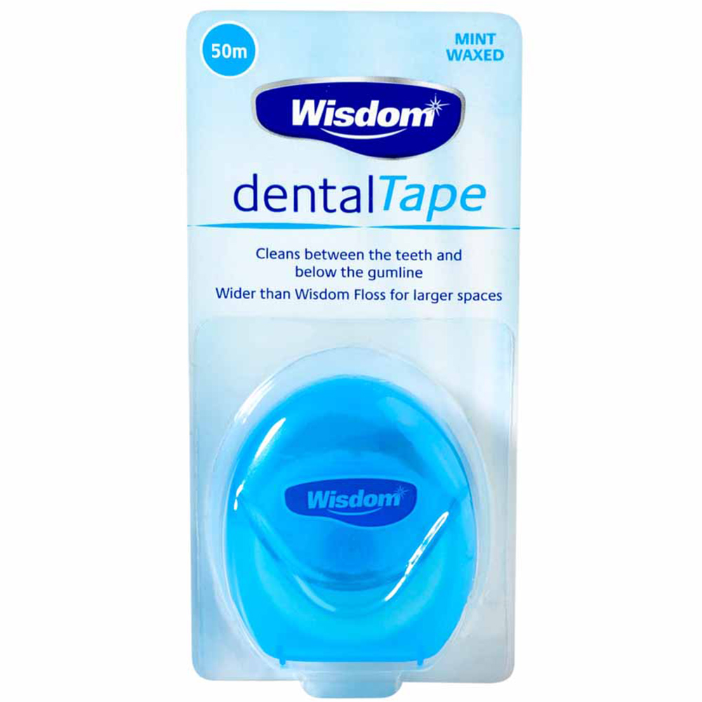 Wisdom Mint Waxed Dental Tape 50m Image